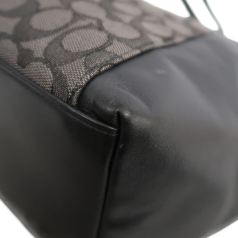 COACH Signature Canvas Tote Shoulder Bag black