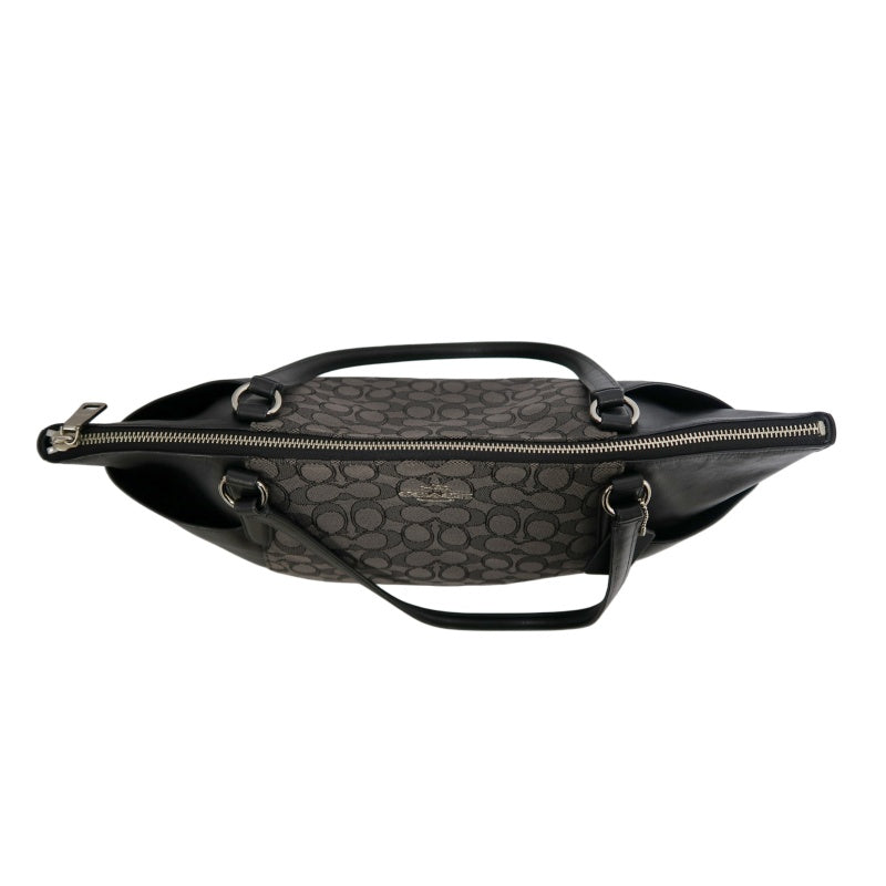 COACH Signature Canvas Tote Shoulder Bag black
