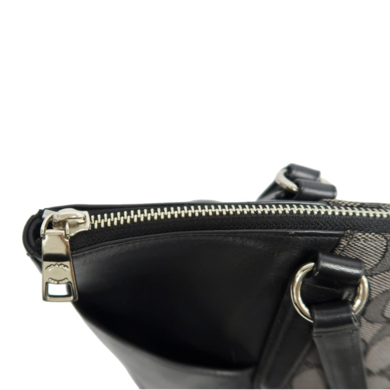 COACH Signature Canvas Tote Shoulder Bag black