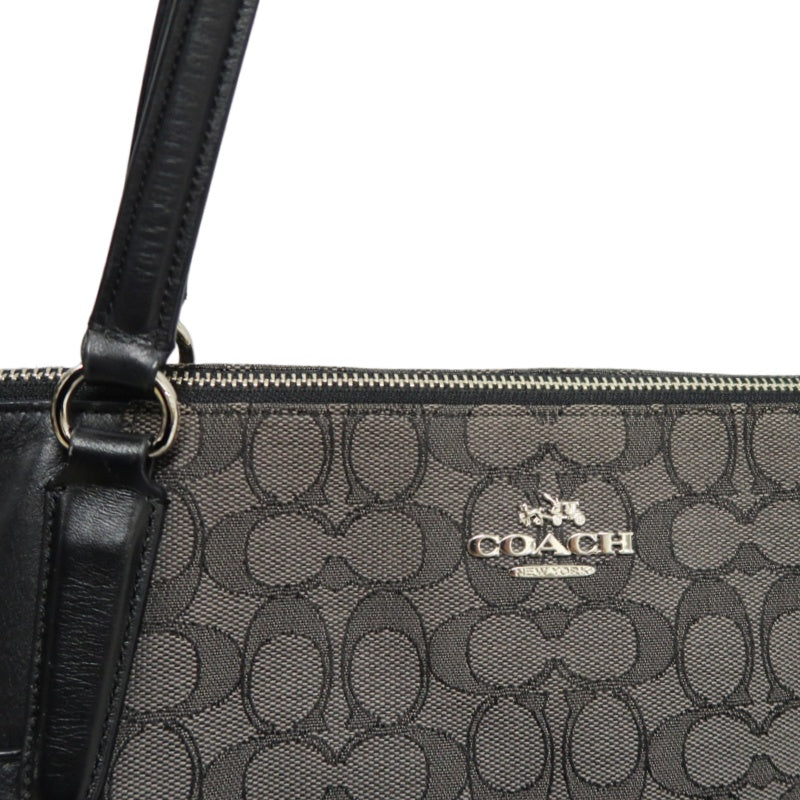 COACH Signature Canvas Tote Shoulder Bag black