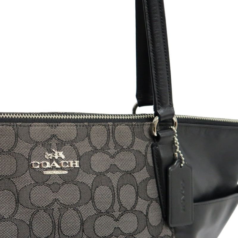 COACH Signature Canvas Tote Shoulder Bag black