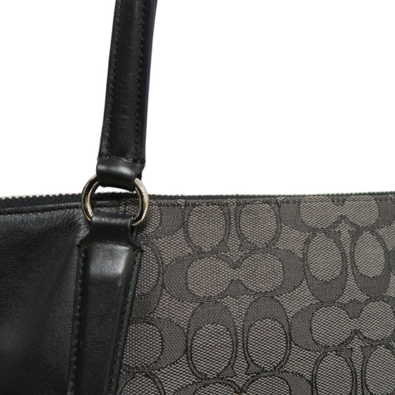 COACH Signature Canvas Tote Shoulder Bag black