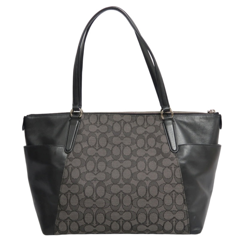 COACH Signature Canvas Tote Shoulder Bag black