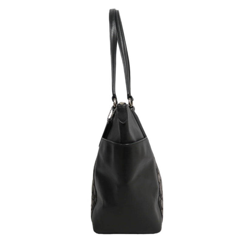 COACH Signature Canvas Tote Shoulder Bag black
