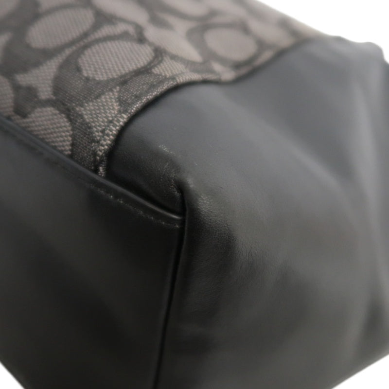 COACH Signature Canvas Tote Shoulder Bag black