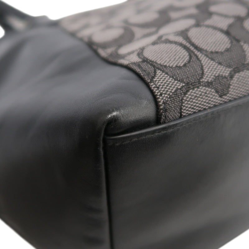 COACH Signature Canvas Tote Shoulder Bag black