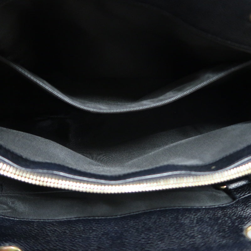 CHANEL Grand Shopping Tote GST Caviar Skin Quilted Shoulder Bag Black Grained Calfskin CC Logo Stitching Gold Chain Hardware Spacious Commute Classic Timeless Iconic Vintage Bag