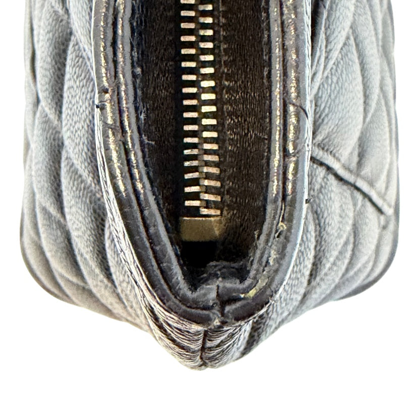 CHANEL Black Caviar Leather Hilton Vintage Reproduction Tote Handbag With Silver Hardware, Comes With Original Dust Bag