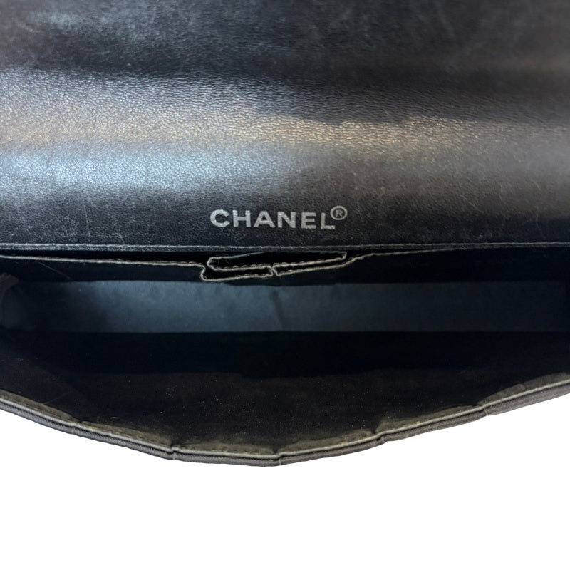CHANEL New Travel Line Embossed CC Checker Nylon Flap Chain Shoulder Bag Black Monogram Canvas Black CC Turnlock Hardware Vintage Classic Accessory with Original Dust Bag