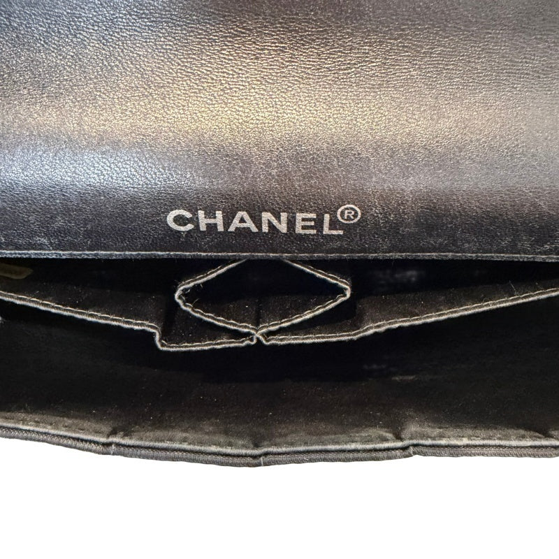 CHANEL New Travel Line Embossed CC Checker Nylon Flap Chain Shoulder Bag Black Monogram Canvas Black CC Turnlock Hardware Vintage Classic Accessory with Original Dust Bag