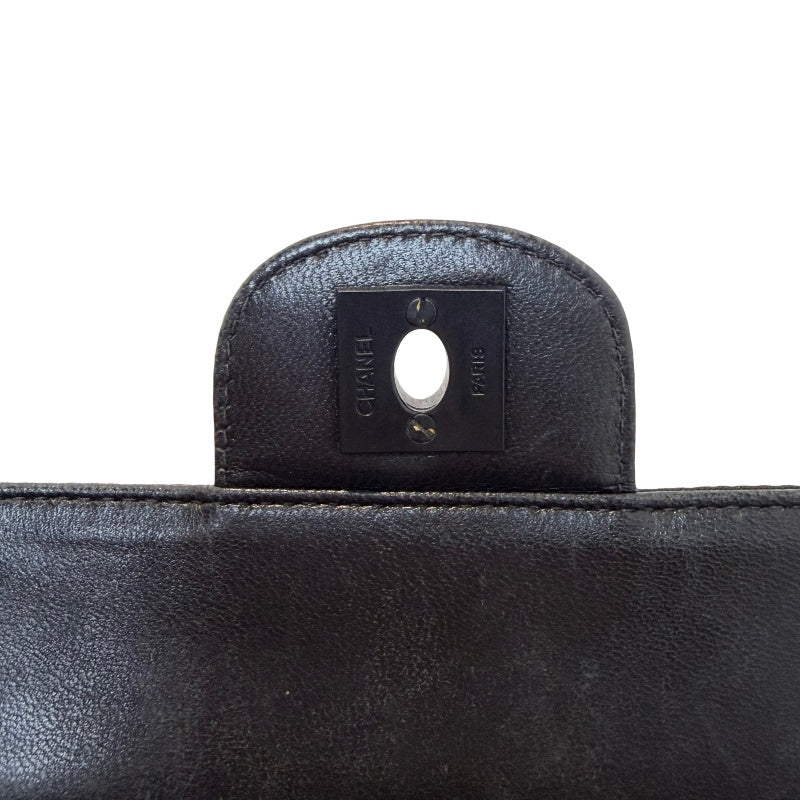 CHANEL New Travel Line Embossed CC Checker Nylon Flap Chain Shoulder Bag Black Monogram Canvas Black CC Turnlock Hardware Vintage Classic Accessory with Original Dust Bag