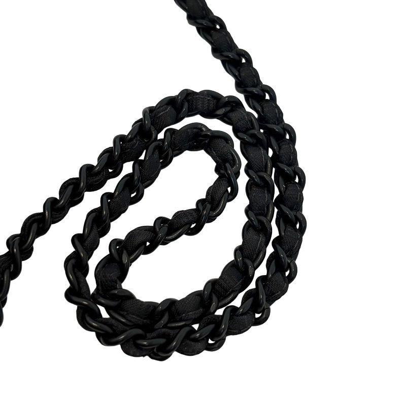 CHANEL New Travel Line Embossed CC Checker Nylon Flap Chain Shoulder Bag Black Monogram Canvas Black CC Turnlock Hardware Vintage Classic Accessory with Original Dust Bag