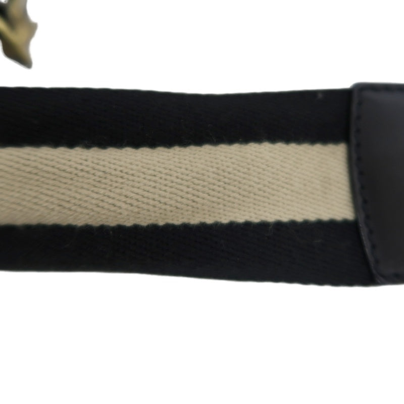 GUCCI Nylon Hobo One Shoulder Bag Black Gold Hardware