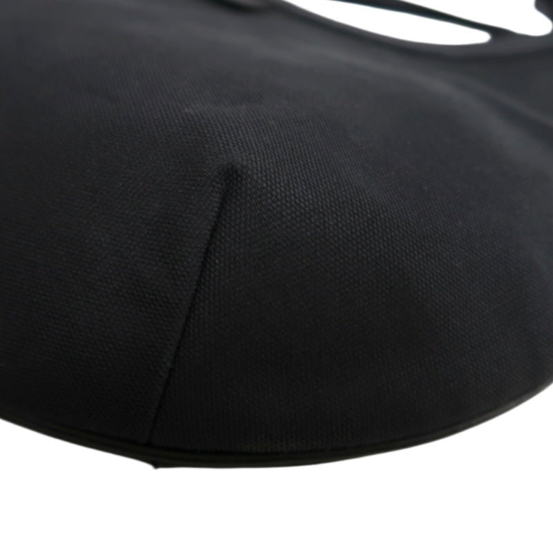 GUCCI Nylon Hobo One Shoulder Bag Black Gold Hardware