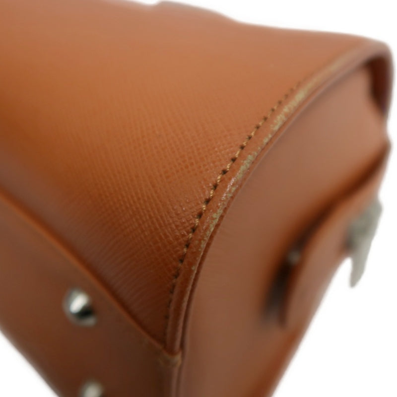 BURBERRY Orange PVC Boston Handbag With Silver Hardware