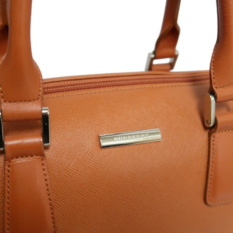 BURBERRY Orange PVC Boston Handbag With Silver Hardware