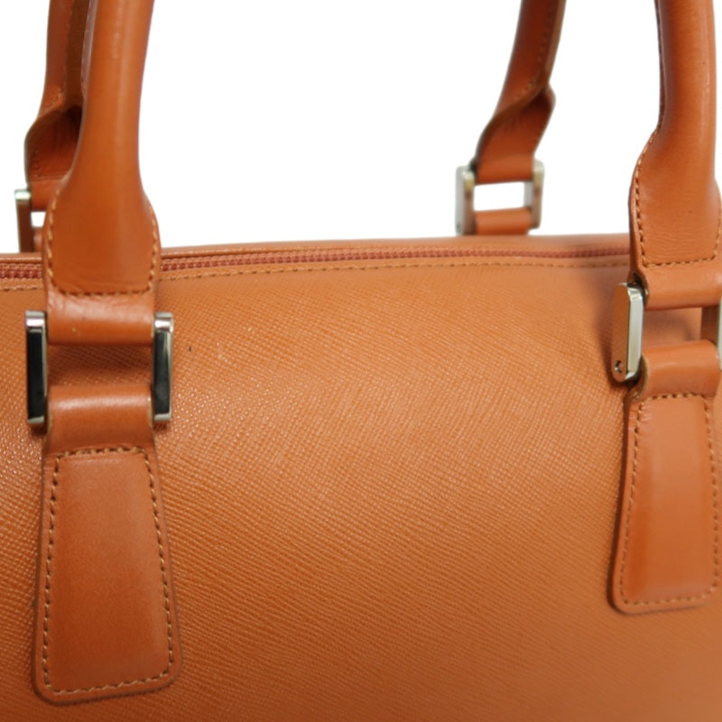 BURBERRY Orange PVC Boston Handbag With Silver Hardware