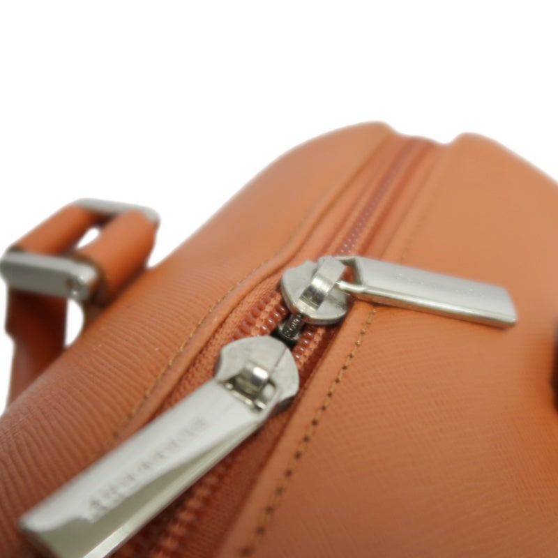 BURBERRY Orange PVC Boston Handbag With Silver Hardware
