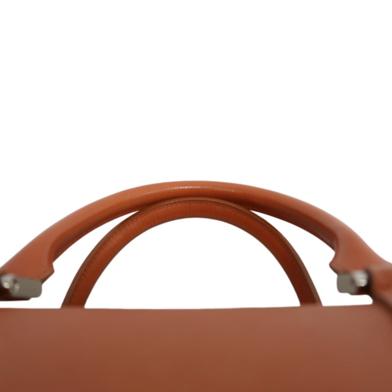 BURBERRY Orange PVC Boston Handbag With Silver Hardware