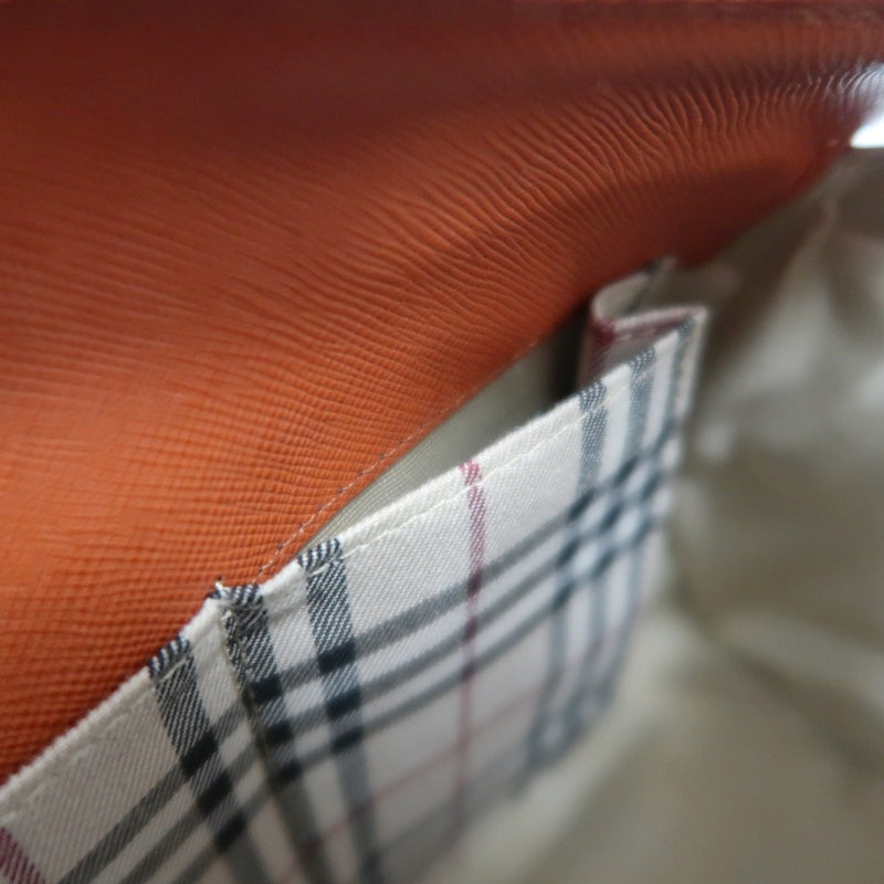 BURBERRY Orange PVC Boston Handbag With Silver Hardware