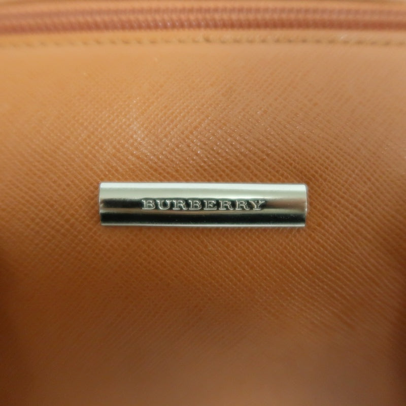 BURBERRY Orange PVC Boston Handbag With Silver Hardware