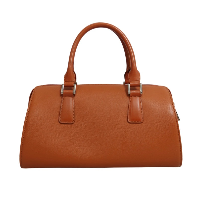 BURBERRY Orange PVC Boston Handbag With Silver Hardware