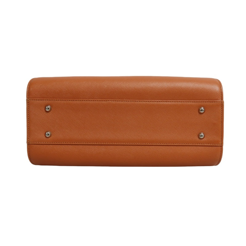 BURBERRY Orange PVC Boston Handbag With Silver Hardware