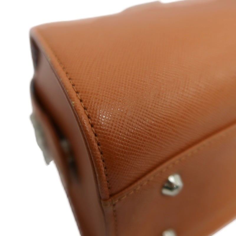 BURBERRY Orange PVC Boston Handbag With Silver Hardware
