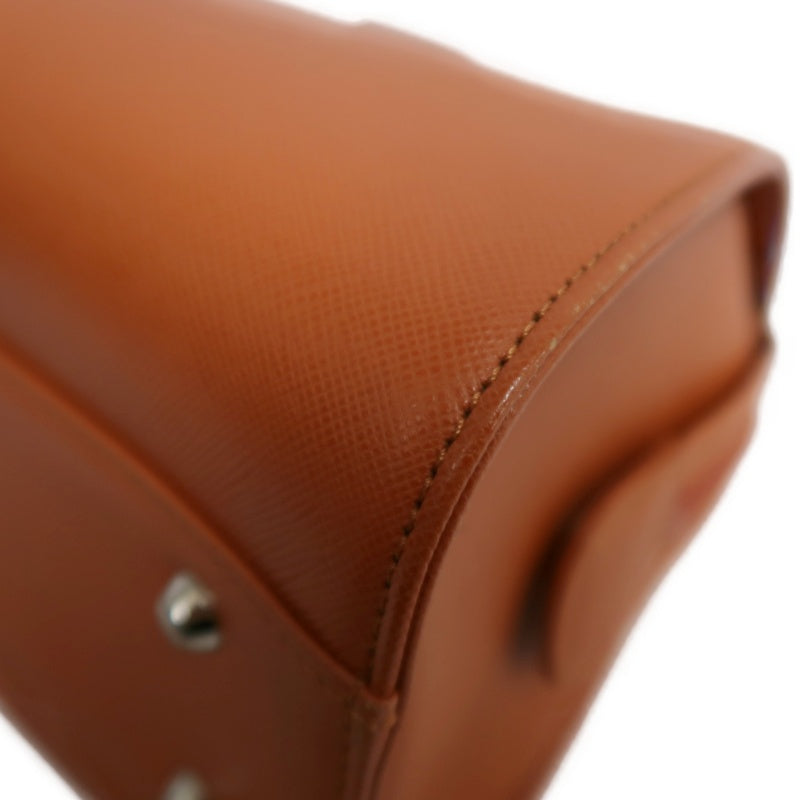 BURBERRY Orange PVC Boston Handbag With Silver Hardware