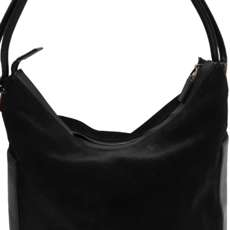 GUCCI Suede Underarm Shoulder Bag Black With Dust Bag
