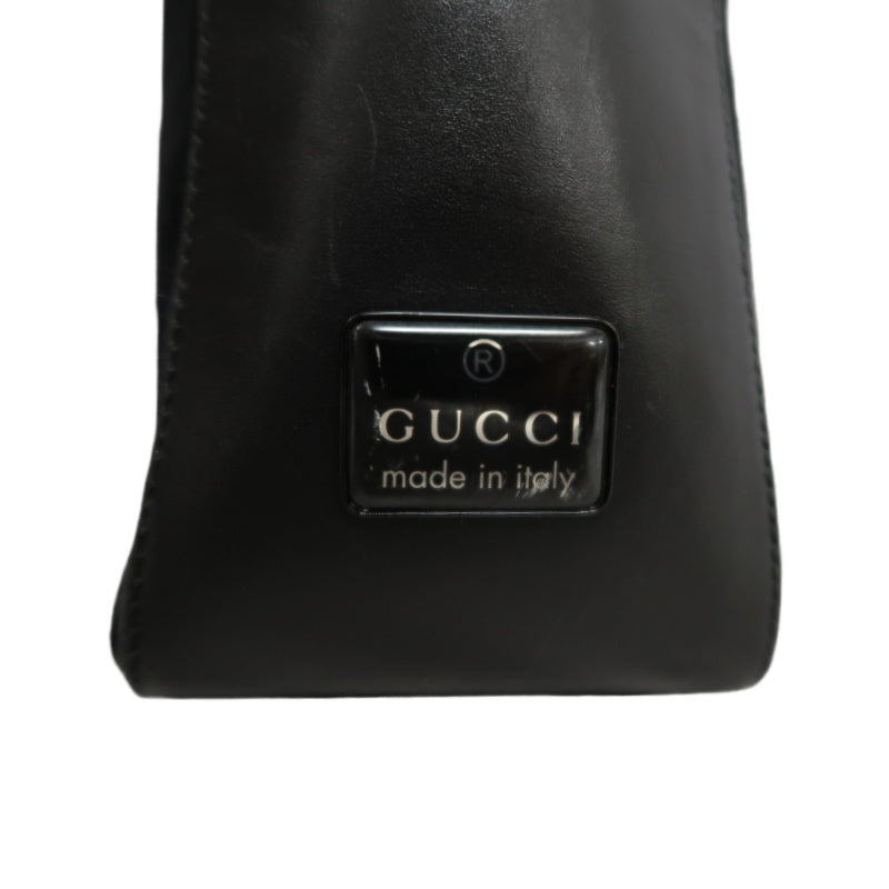 GUCCI Suede Underarm Shoulder Bag Black With Dust Bag