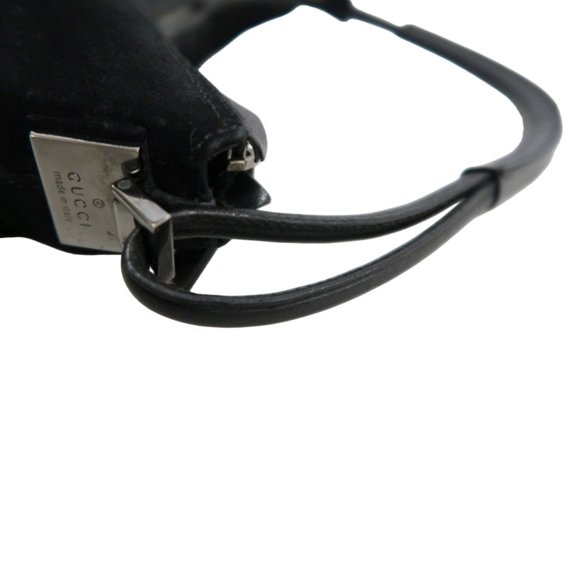 GUCCI Suede Underarm Shoulder Bag Black With Dust Bag