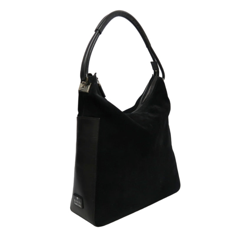 GUCCI Suede Underarm Shoulder Bag Black With Dust Bag