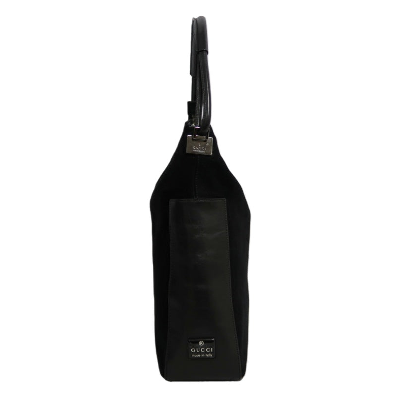 GUCCI Suede Underarm Shoulder Bag Black With Dust Bag