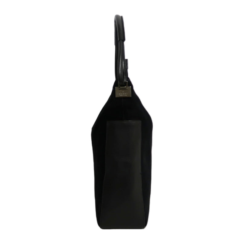 GUCCI Suede Underarm Shoulder Bag Black With Dust Bag
