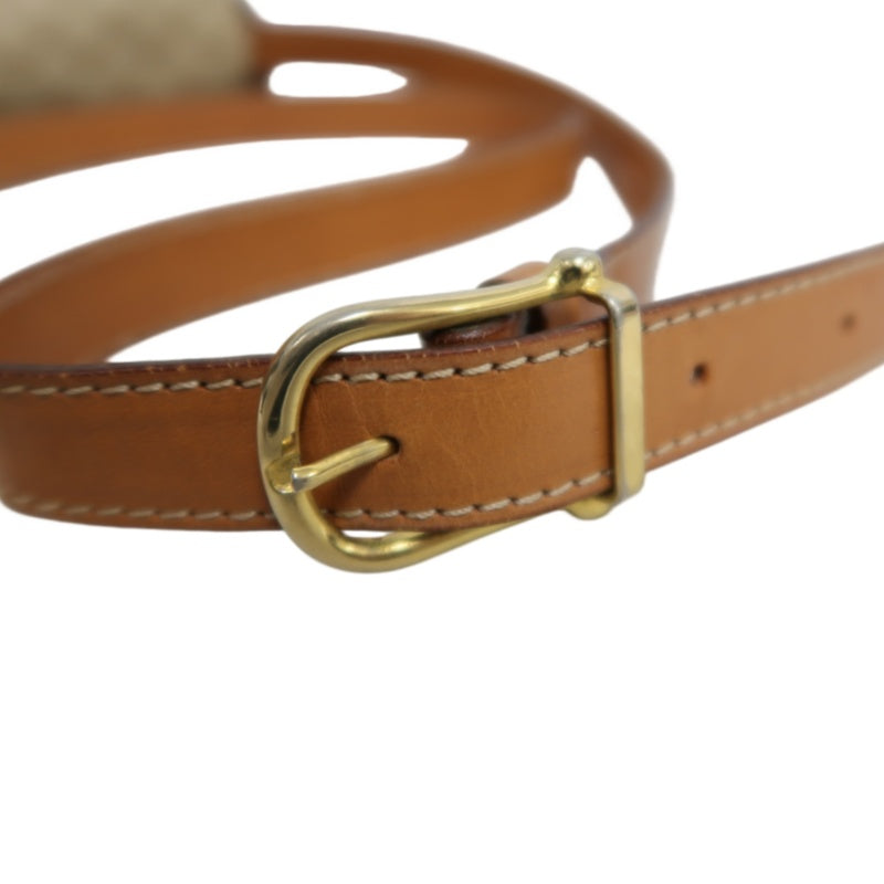 CELINE Vintage Macadam Monogram Beige PVC Canvas With Brown Leather Trim Envelope Shoulder Crossbody Bag