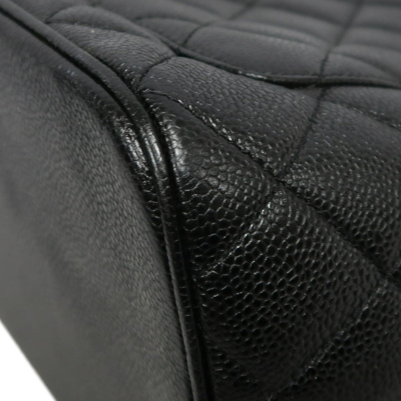 CHANEL Medallion Caviar Skin Quilted Tote Bag Black Grained Calfskin Gold Hardware CC Coin Charm Spacious Commute Iconic Timeless Vintage Classic Bag Included Original Guarantee Card