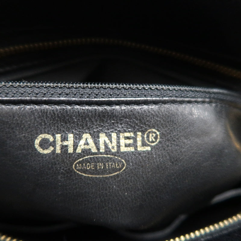CHANEL Medallion Caviar Skin Quilted Tote Bag Black Grained Calfskin Gold Hardware CC Coin Charm Spacious Commute Iconic Timeless Vintage Classic Bag Included Original Guarantee Card
