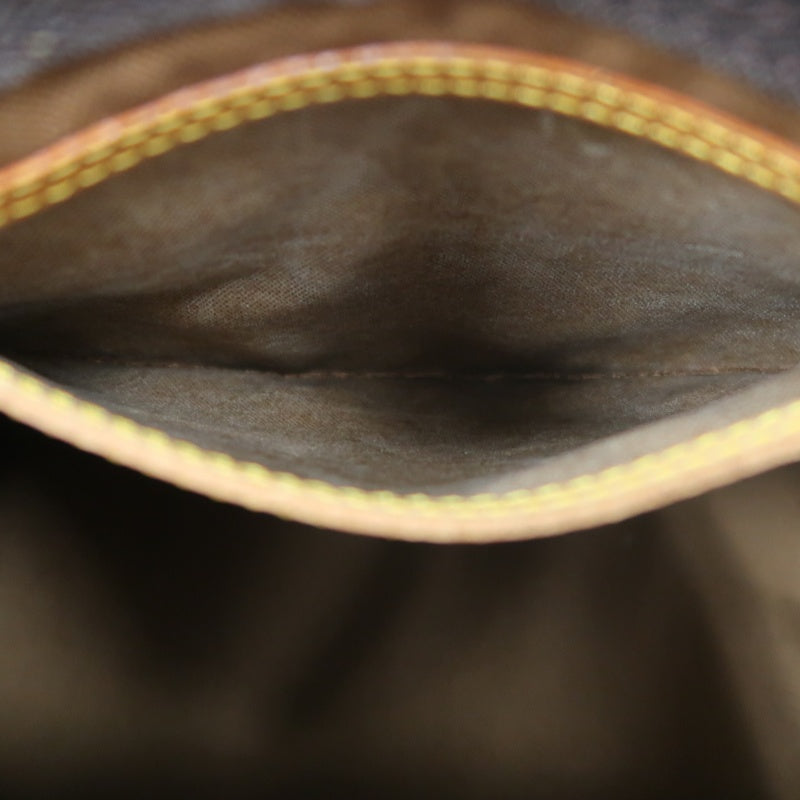 LOUIS VUITTON Monogram Speedy 25 Handbag Canvas Cowhide Brown Gold Hardware