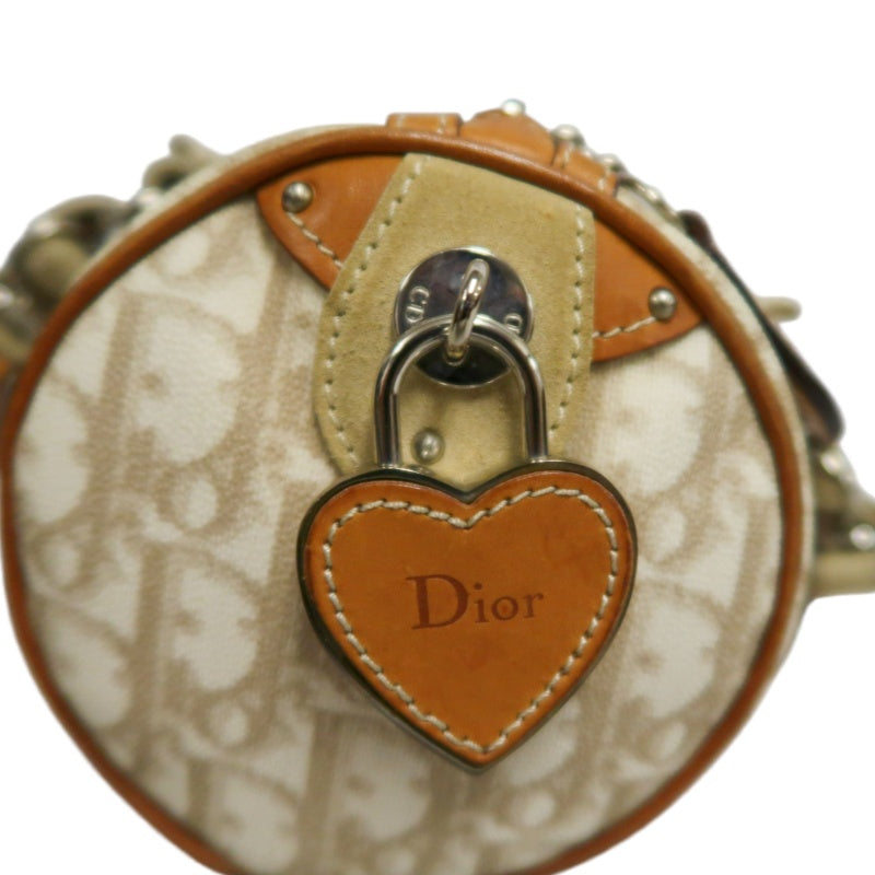 Christian Dior Trotter Mini Boston Bag Beige PVC Handbag