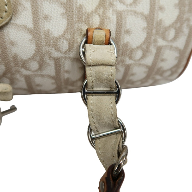 Christian Dior Trotter Mini Boston Bag Beige PVC Handbag