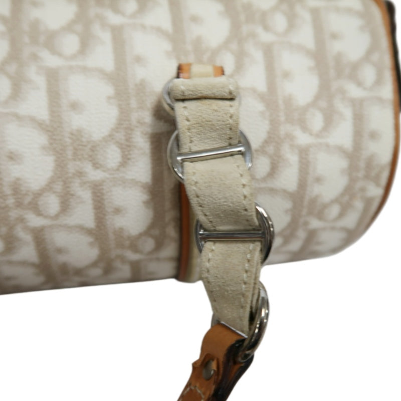 Christian Dior Trotter Mini Boston Bag Beige PVC Handbag