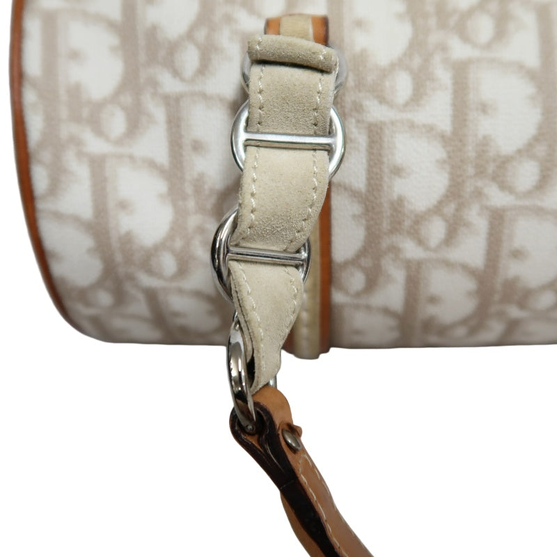 Christian Dior Trotter Mini Boston Bag Beige PVC Handbag