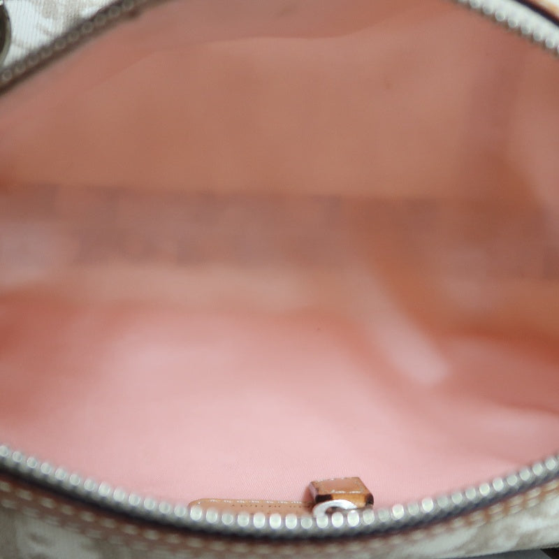 Christian Dior Trotter Mini Boston Bag Beige PVC Handbag