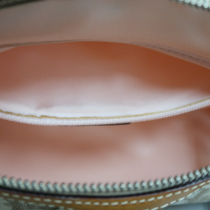 Christian Dior Trotter Mini Boston Bag Beige PVC Handbag