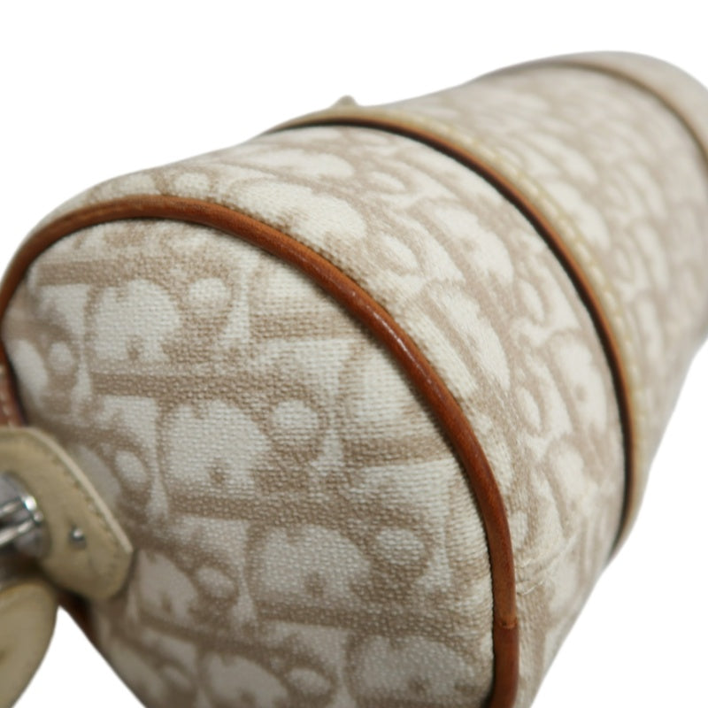 Christian Dior Trotter Mini Boston Bag Beige PVC Handbag