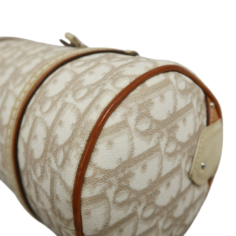 Christian Dior Trotter Mini Boston Bag Beige PVC Handbag