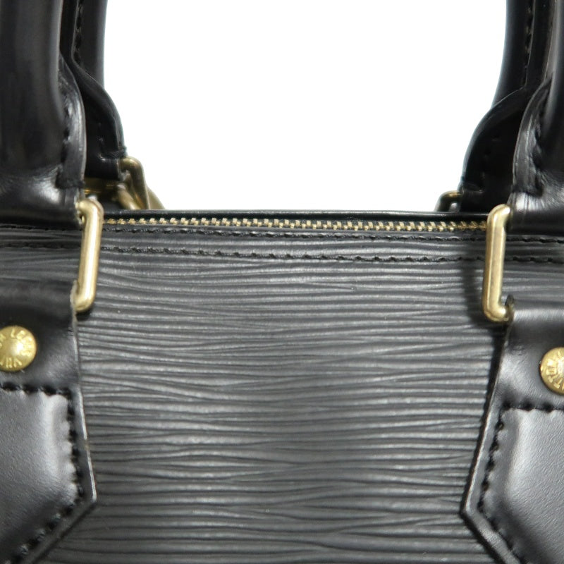 LOUIS VUITTON Speedy 25 Handbag Leather Black With Padlock and Keys