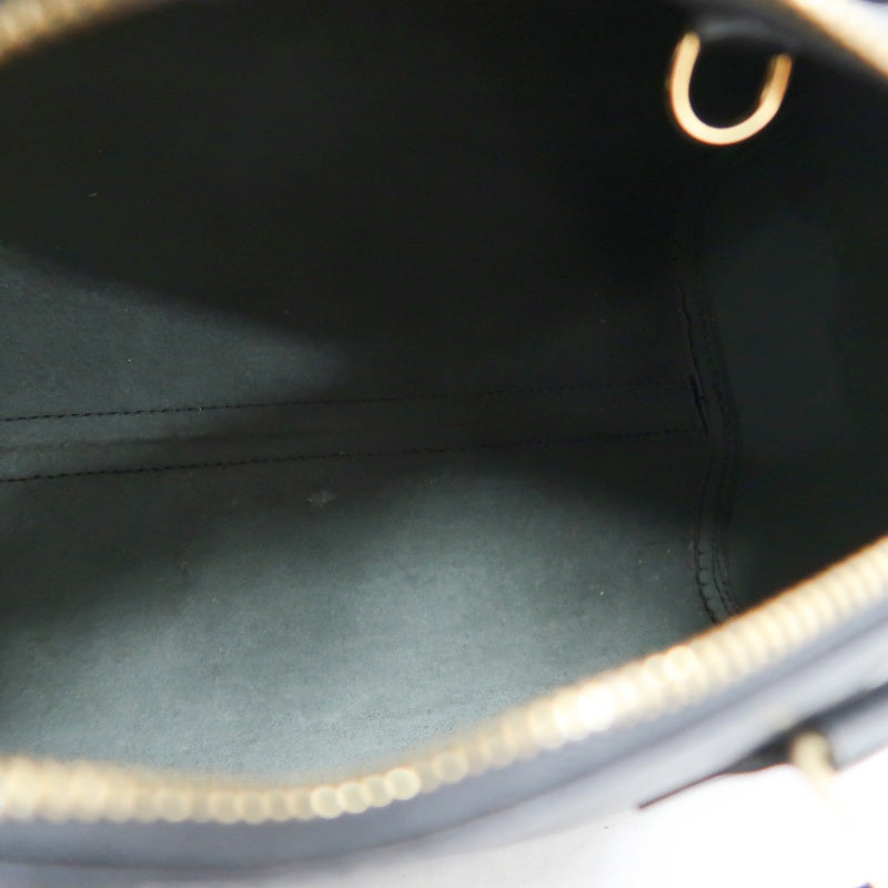 LOUIS VUITTON Speedy 25 Handbag Leather Black With Padlock and Keys
