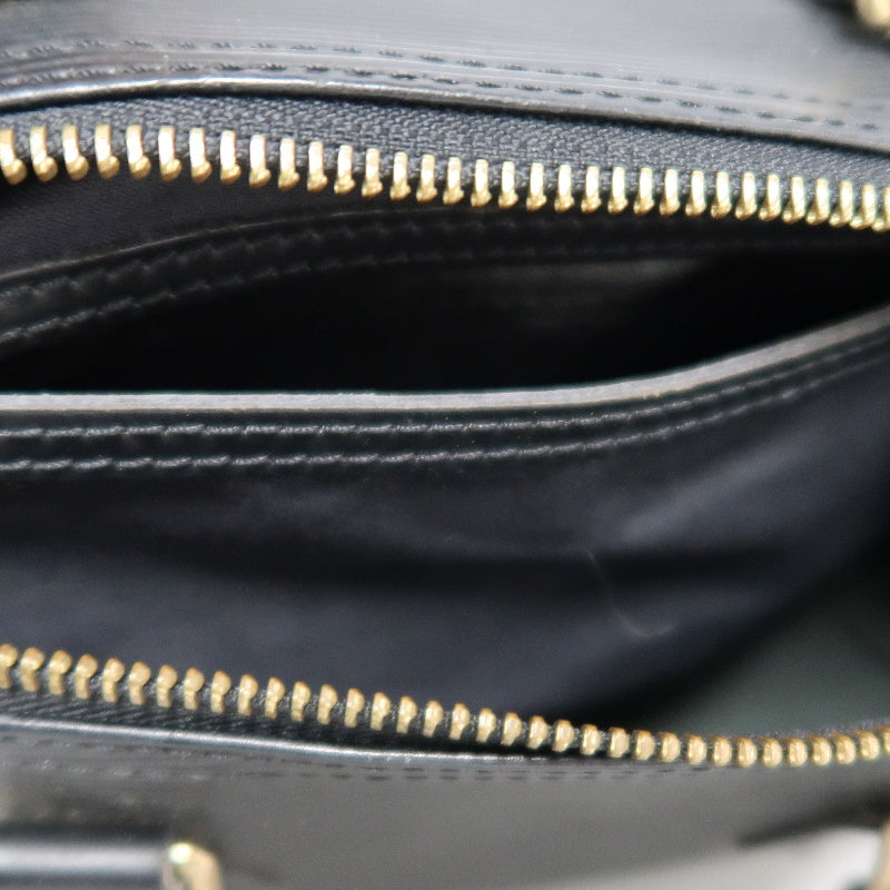 LOUIS VUITTON Speedy 25 Handbag Leather Black With Padlock and Keys